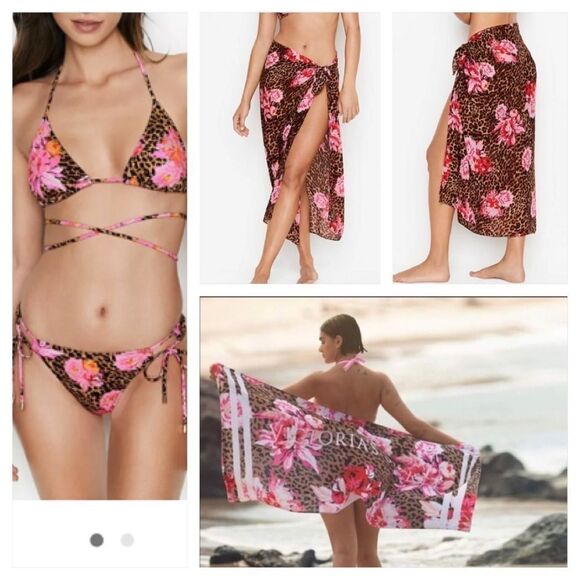 VICTORIA'S SECRET  3 Pieces Swimsuit & Sorong & Towel Set - Picture 1 of 8